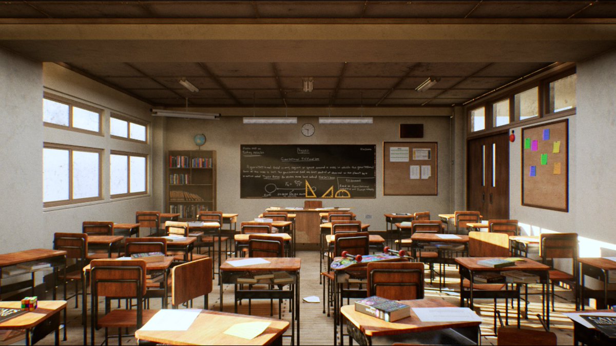 nollison3d's tweet photo. Finally done creating this classroom environment in Unreal Engine 5.
#gameart #3dart #ue5 https://t.co/7Utg6x4sz0