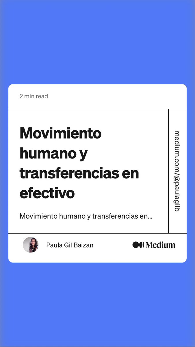 A transcript from my presentation at the launch organized by ⁦@calpnetwork⁩ today Paging ⁦@duolingo⁩ for those of you who don’t speak the language of revolution “Movimiento humano y transferencias en efectivo” by Paula Gil Baizan link.medium.com/NYrlZIiY5tb