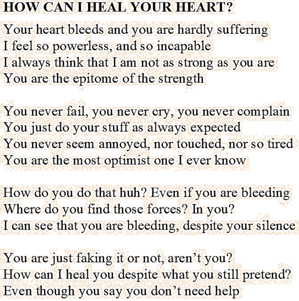 scribaland's tweet photo. #Scribaland HOW CAN I HEAL YOUR HEART
Is there some medicine to appease you?#heal #heart #howcanIhealyourheart #screenwriter #screenwriters #screenwriting #school #schools #scriptwriter #mot #scriptwriters #scriptwriting #sentence #sentences #selfeditor #selfedition #sing #singer https://t.co/s1XTfhG12L