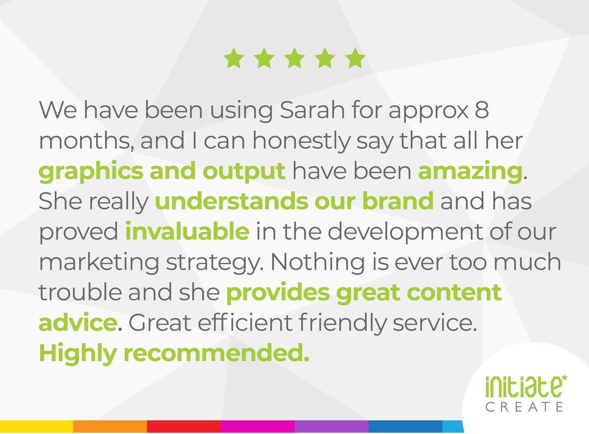 Always nice to know you are doing a good job! Recent Google review from a client 😁
#branding #graphicdesign #websitedesign 👉
initiate-create.co.uk