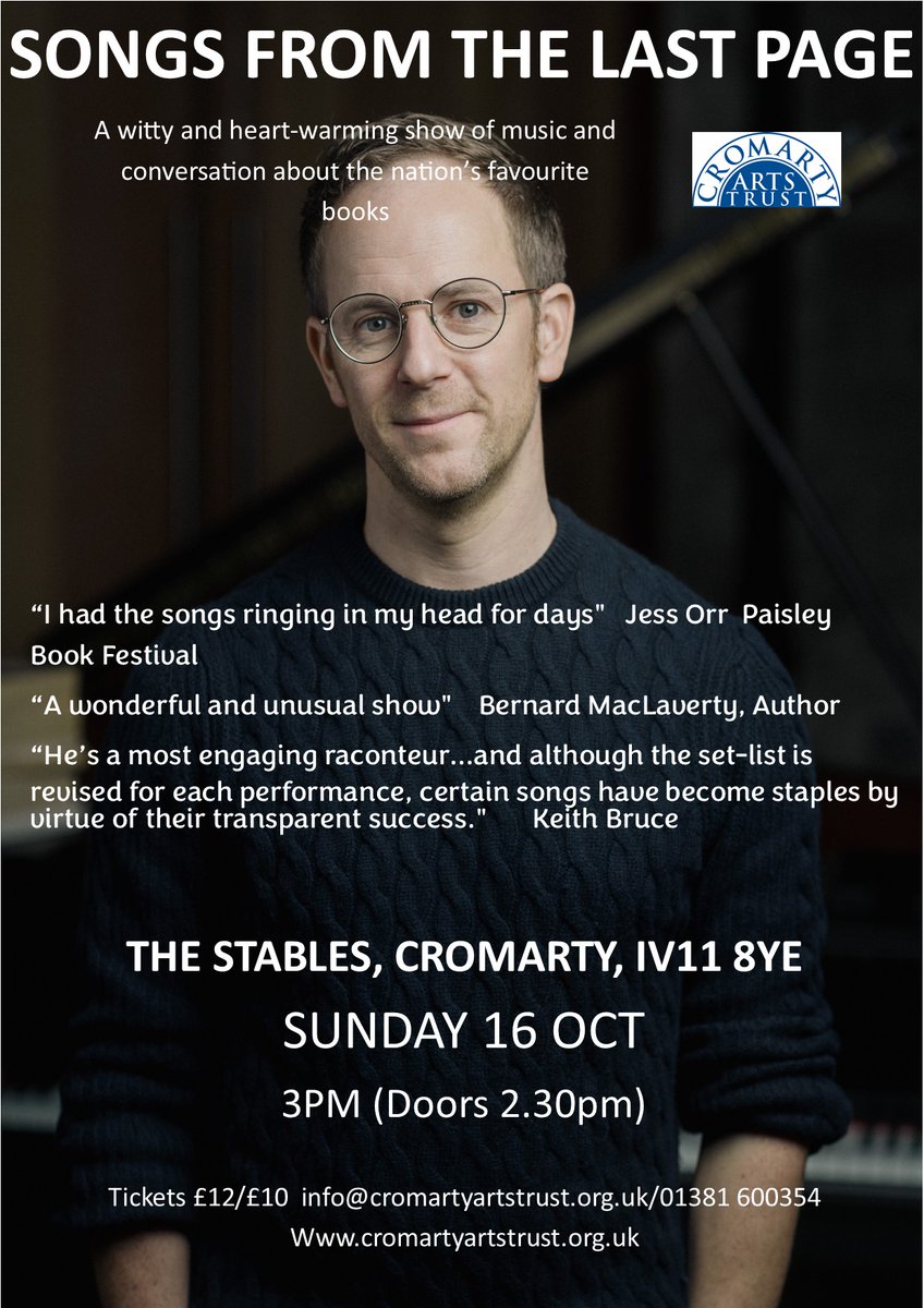 Cromarty Arts Trust (@cromartyarts) on Twitter photo Music about books! What could be better on a Sunday afternoon. <a href="/chambermusicsct/">Chamber Music Scotland</a> <a href="/SCOmusic/">Scottish Chamber Orchestra</a> <a href="/ScottishOpera/">Scottish Opera</a> <a href="/NTSonline/">National Theatre of Scotland</a> @HNM_mchrystall Booking details below. #Pop #Chamber #Literature #music #sundayvibes #sundaysongbook Music about books! What could be better on a Sunday afternoon. <a href="/chambermusicsct/">Chamber Music Scotland</a> <a href="/SCOmusic/">Scottish Chamber Orchestra</a> <a href="/ScottishOpera/">Scottish Opera</a> <a href="/NTSonline/">National Theatre of Scotland</a> @HNM_mchrystall Booking details below. #Pop #Chamber #Literature #music #sundayvibes #sundaysongbook