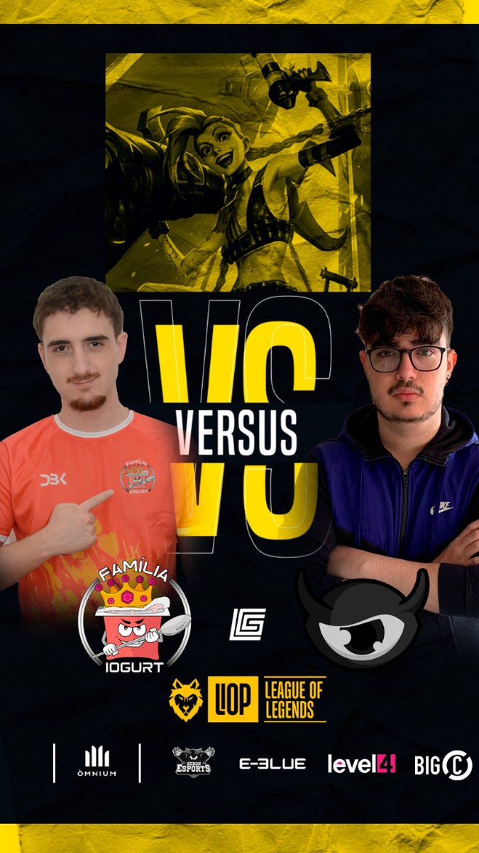 <a href="/omnium/">Òmnium Cultural</a> @Heron_Esports <a href="/EBlueGaming/">E Blue</a> <a href="/OmniumLleida/">Òmnium Lleida-Ponent</a> <a href="/level4teches/">level4</a> <a href="/SucDeKul/">SucDeKul</a> @HarangEsports <a href="/FamiliaIogurt/">Família Iogurt</a> <a href="/GamingBarxelona/">Gaming Barcelona eSports Club</a> @esportscanllong <a href="/lol_nextlevel/">Next Level</a> <a href="/DreamMakersClub/">Dream Makers eSports</a> <a href="/Night_Blinders/">Night Blinders</a> <a href="/LuckersLAL/">Los Angeles Luckers</a> <a href="/GreenDolphinG/">Green Dolphin Gaming</a> <a href="/PirataFunado/">PirataFunado</a> @Trakelo <a href="/tito_peps/">Peps</a> <a href="/DuMe1989/">DuMe</a> <a href="/Spiritgobrr/">LØSING MY MIND</a> @DDonete <a href="/FGRoNNeR/">Kappa</a> @bigc_bcn <a href="/CampruArnau/">EDG Campru</a> <a href="/AlbertJov1/">Albert Jové</a> <a href="/miguel_quetz/">Quetz</a> <a href="/KaTzGaMeS1/">KaTzGaMeS</a> <a href="/MrPostele/">EDG MrPostele</a> @Rerinar1 @Clxyce_ @Bloom1mid <a href="/Korteza22/">KorteZa</a> 4️⃣ Partit

<a href="/FamiliaIogurt/">Família Iogurt</a>
 
⚒️ <a href="/Obeliuxera/">Abraham</a>
🎍 <a href="/PatiPatiActivoo/">Patinette 🎀</a>
🎩 <a href="/Pozok5/">Pozok</a>
🏹 <a href="/Vaynilla_/">Vaynilla</a> 
🛡️ <a href="/Telimppp/">Telimp</a>
 
🆚

<a href="/Night_Blinders/">Night Blinders</a>
 
⚒️ <a href="/TheAlvke/">Alvke</a>
🎍 <a href="/Txba_/">taba³³³</a>
🎩 @andreudgs
🏹 <a href="/LLREFORMED/">L L</a>
🛡️ <a href="/yol0l/">Juanqui</a>

Col: <a href="/omnium/">Òmnium Cultural</a>, @Heron_Esports, <a href="/EBlueGaming/">E Blue</a>, @bigc_bcn, <a href="/OmniumLleida/">Òmnium Lleida-Ponent</a> i <a href="/level4teches/">level4</a>