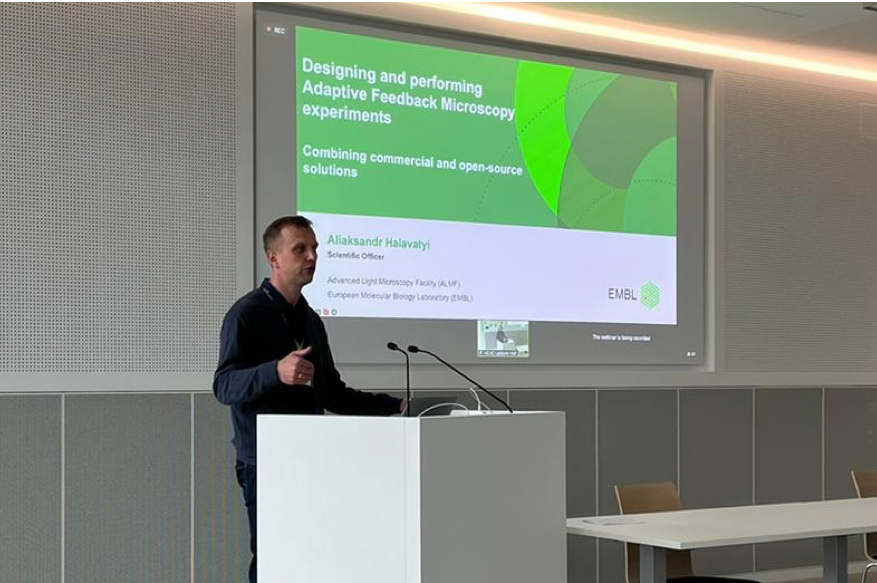 EuroBioImaging's tweet image. Nice keynote address from Aliaksandr Halavatyi of @embl on designing and performing Adaptive Feedback #Microscopy experiments at the #SmartMicroscopy workshop with @EBIB_imaging today.