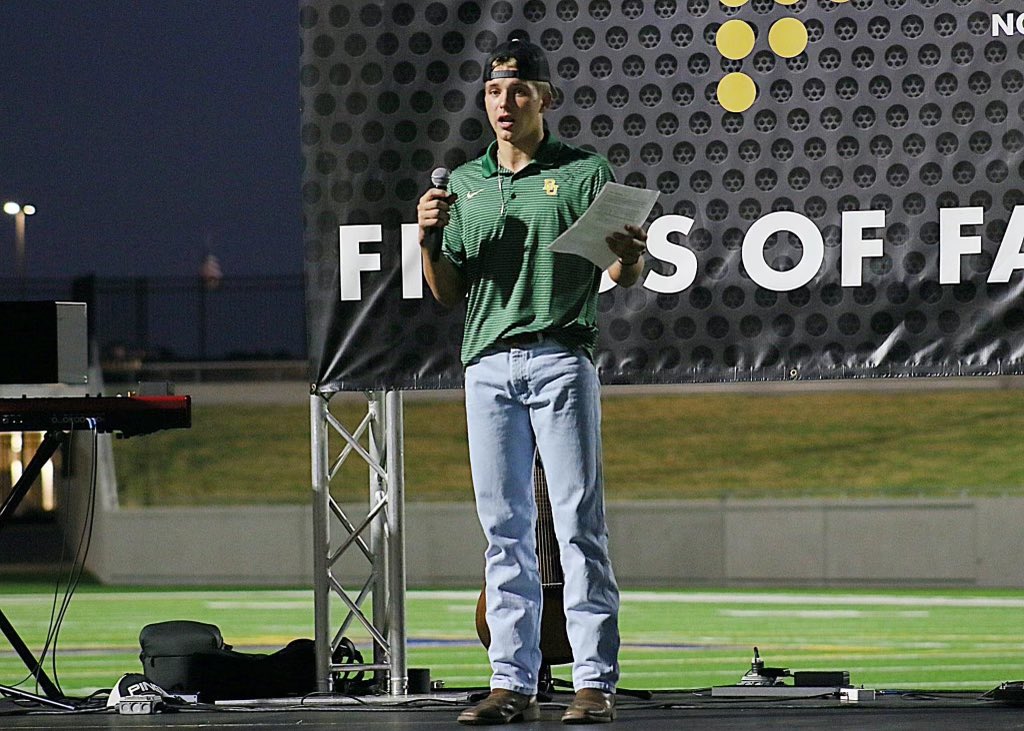 BillWat17679593's tweet photo. My oldest grandson, Brooks testifying for Jesus to his peers. This Papa could not be more proud. https://t.co/z6TTwjL7TG