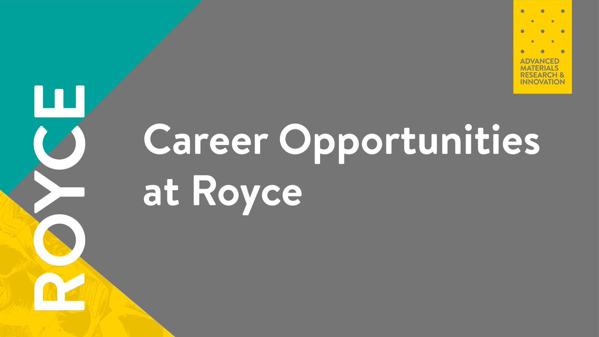 RoyceInstitute's tweet photo. Want to join the Royce team? Here's a thread of our current opportunities, or find out more on the website:
https://t.co/G2WFlpNaRd 
#AdvancedMaterials #RoyceTeam #Hiring #ScienceCareers https://t.co/gXDCAjIHFr