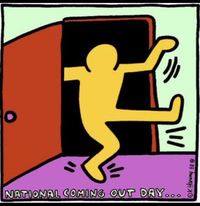 Happy coming out day! October 11, 1988…34 year anniversary! #keithharing #NationalComingOutDay 🌈❤️ Loving