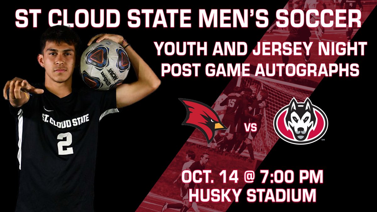 SCSUMSOCCER's tweet photo. Check out tomorrow's promos! 🙌

Its jersey and youth night out at Husky Stadium! 

There will also be post-game autographs with the team! 👀

#GoHuskies #SCSUSoccer https://t.co/u5YCGdtT9X