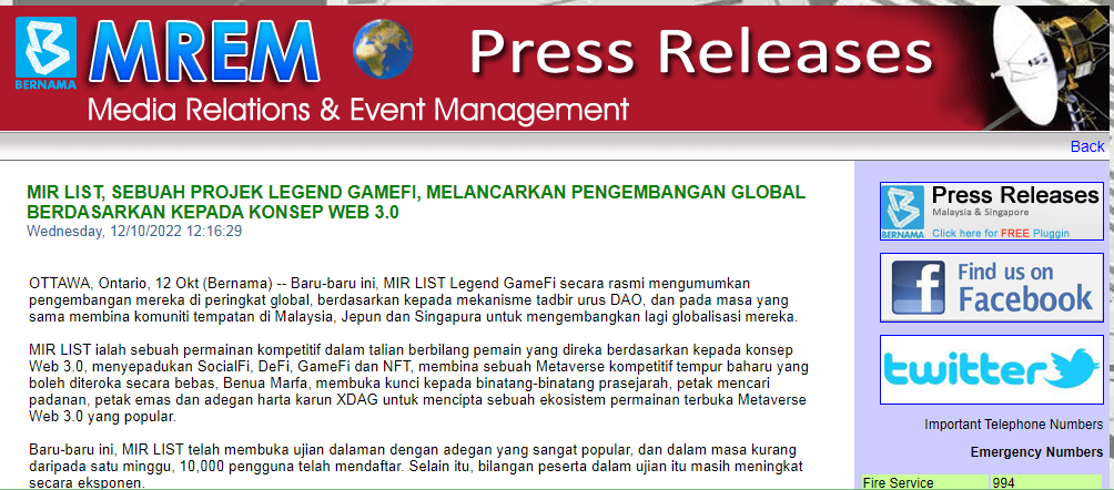 MIRLIST1996's tweet image. Malaysia🇲🇾🇲🇾🇲🇾, #MIRLIST game is coming.
#HamGameWorld launching news on @BERNAMAmremPR.
Play game of #MIRLIST, earn crypto assets of $HAX and $XDAG.🔥🔥🔥
bernamamobile.com/mrem/mnewsdeta…