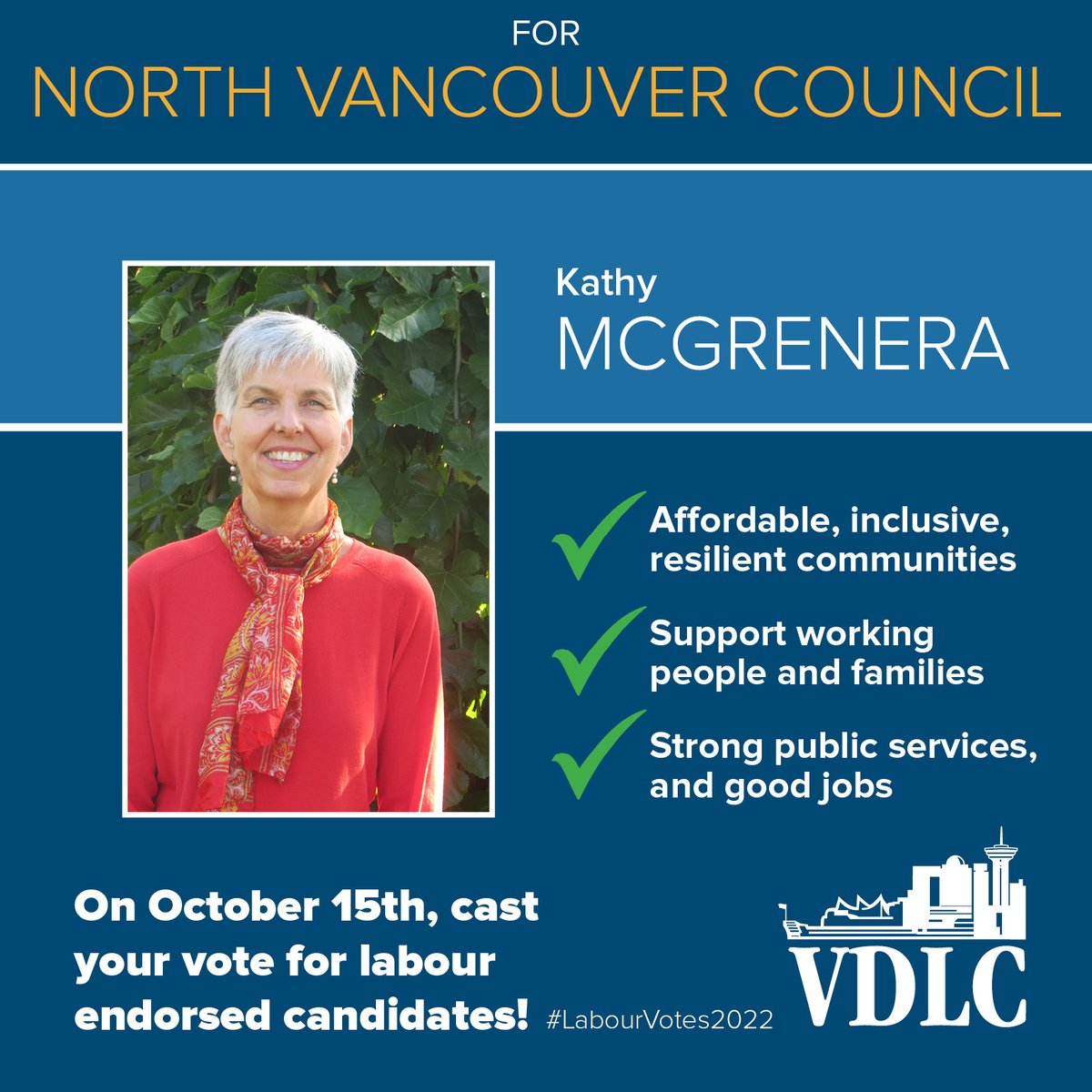 vancouverdlc's tweet photo. City Council:
BACK, Holly
BELL, Don
GIRARD, Angela
MCGRENERA, Kathy
MCILROY, Jessica
School Board (city):
TUMANENG, Lailani
On October 15th, cast your vote for labour endorsed candidates!
2/2
#LabourVotes2022 #VancouverDLC #bclab #NorthVan #bced https://t.co/DUCJ9hKWVC