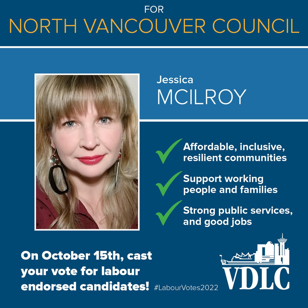 vancouverdlc's tweet photo. City Council:
BACK, Holly
BELL, Don
GIRARD, Angela
MCGRENERA, Kathy
MCILROY, Jessica
School Board (city):
TUMANENG, Lailani
On October 15th, cast your vote for labour endorsed candidates!
2/2
#LabourVotes2022 #VancouverDLC #bclab #NorthVan #bced https://t.co/DUCJ9hKWVC