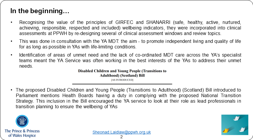 Palliative_Scot's tweet photo. Poster 41 #SPPCPosterParade22 Safe Harbour: the role of lead professionals at the time of transitioning between child and adult services for those with life-limiting conditions @h0pefulmummy @Fionawylie101 @PPWHospice https://t.co/fDAu2LJMp9
