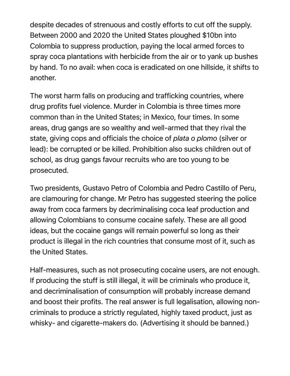 petrogustavo's tweet photo. Editorial de "The Economist", en donde se menciona nuestra estrategia sobre las drogas y los cambios de política en los EEUU. https://t.co/RkMwIaq1zP