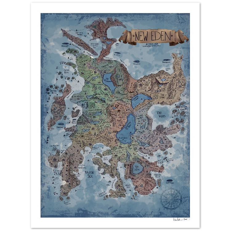 CCP_Overload's tweet photo. I've teamed up with @RixxJavix to sell prints of my hand-drawn New Eden fantasy map (coloured by Rixx) over at his store with 100% of all proceeds going to @AbleGamers 
You can choose print, framed or on metal: https://t.co/0ocv5bYJ1g #tweetfleet #eveonline https://t.co/VStXfcXWQw
