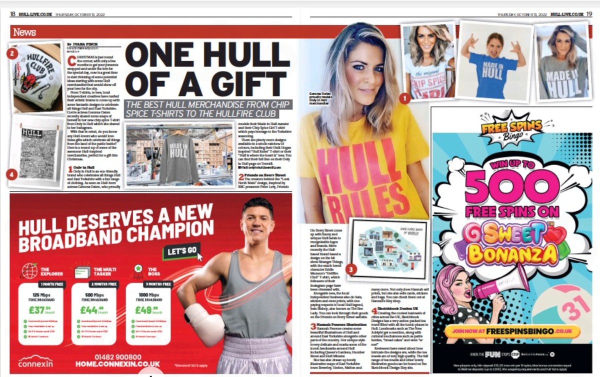 gemmaoaten's tweet photo. Just been told I'm a cover girl for @hulllive today and sent this. I've made it 😂 hull and proud, rocking @onlyinhull tees! #Hull https://t.co/1xobaEjJSc