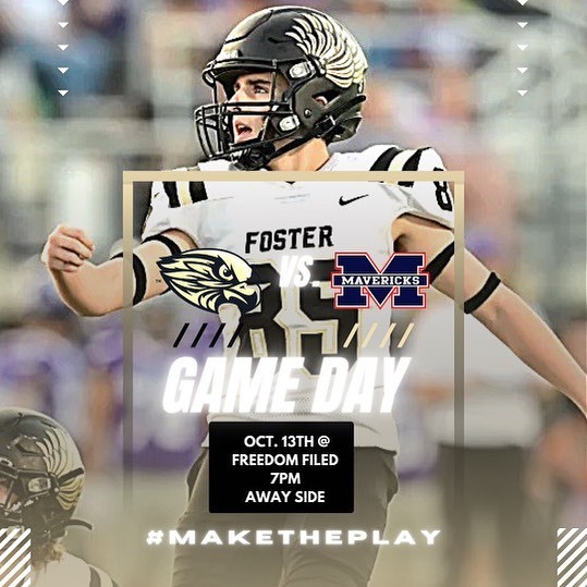 🚨 Game Day🚨
🗓 October 13th 2022
⏰ 7PM
🏟 Freedom Field: Away Side
🎟 ift.tt/duLP8qD
📍 Rosharon, TX
🏈 Foster HS 🆚 Manvel HS
#ProtectTheNest instagr.am/p/CjqGuQQOsCb/