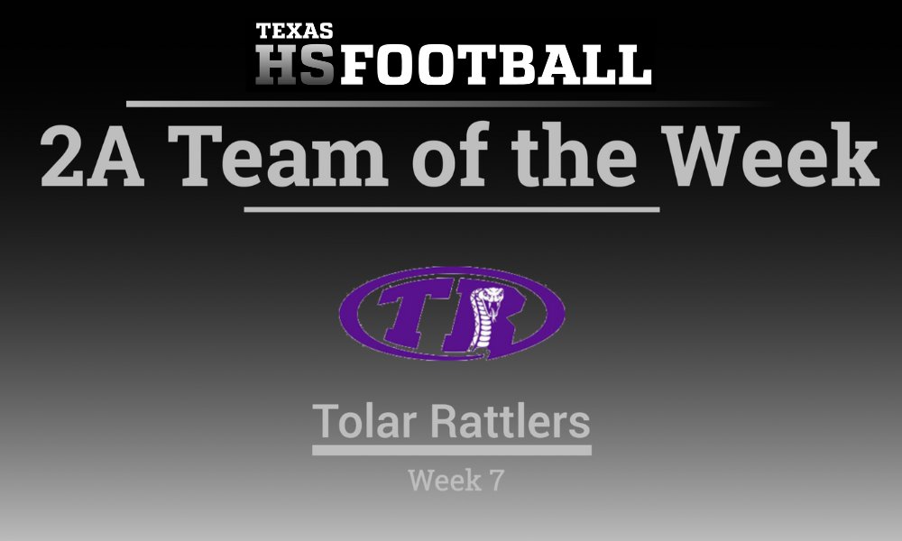 texashsfootball's tweet photo. 2A Team of the Week: Tolar Rattlers

https://t.co/Wcz0kuWeZQ https://t.co/Sczlki0Sjc
