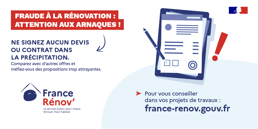 ANAH_Officiel's tweet photo. 🏡Vous souhaitez réaliser des #travaux de #rénovation énergétique ? 

Avec #FranceRénov’, adoptez les bons réflexes pour vous protéger des pratiques frauduleuses ! ⬇️

#fraude #prévention https://t.co/5fVOTMbm33