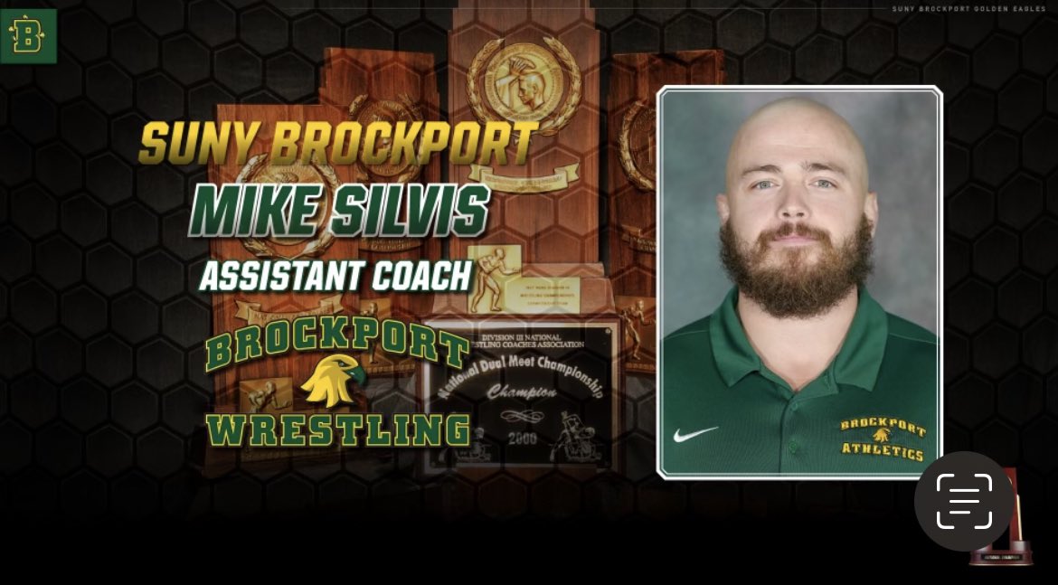 BrockportW's tweet photo. Your 2022-2023 Wrestling Coaching Staff! 

Coach Recco &amp; Coach Silvis will be leading the Golden Eagles into battle this season. #ProtectTheNest #TalonsUp 🦅 https://t.co/Q12x9rcx7Q
