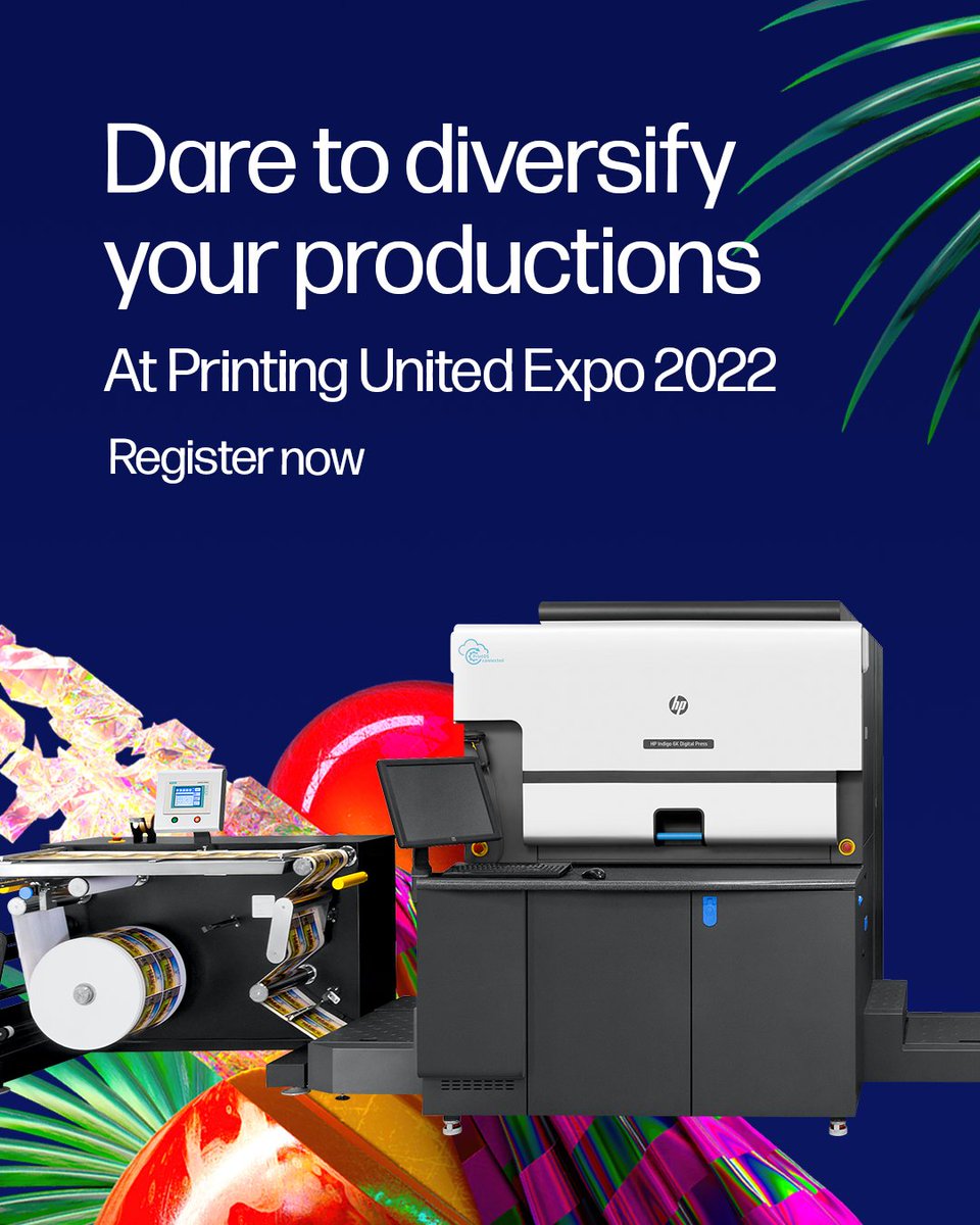 Dare to enter the fast-growing labels and flexible packaging markets with the #HPIndigo 6K’s wide-ranging applications. Discover at #PrintingUnitedExpo 2022 this press’ outstanding flexibility and output live. Register to join us at Hall C2: reinvent.hp.com/PU-6K