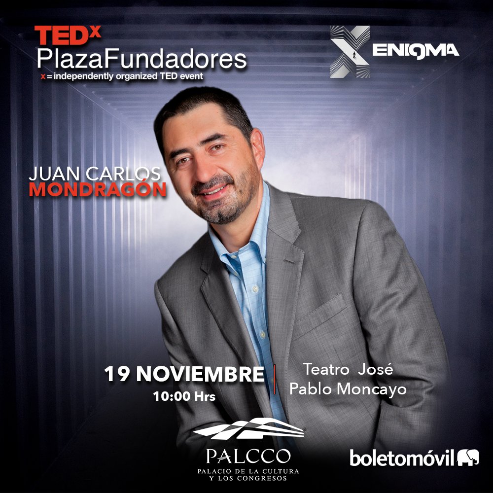 Experto en negocios turísticos, apasionado de la lectura y el cine.
JUAN CARLOS MONDRAGÓN, nos dará la mejor idea para compartir, Compra ahora mismo tus boletos y consigue los mejores lugares.
boletomovil.com/.../tedx-plaza…
#Tedx PALCCO <a href="/jcmondragonc/">JC Mondragon C.</a>