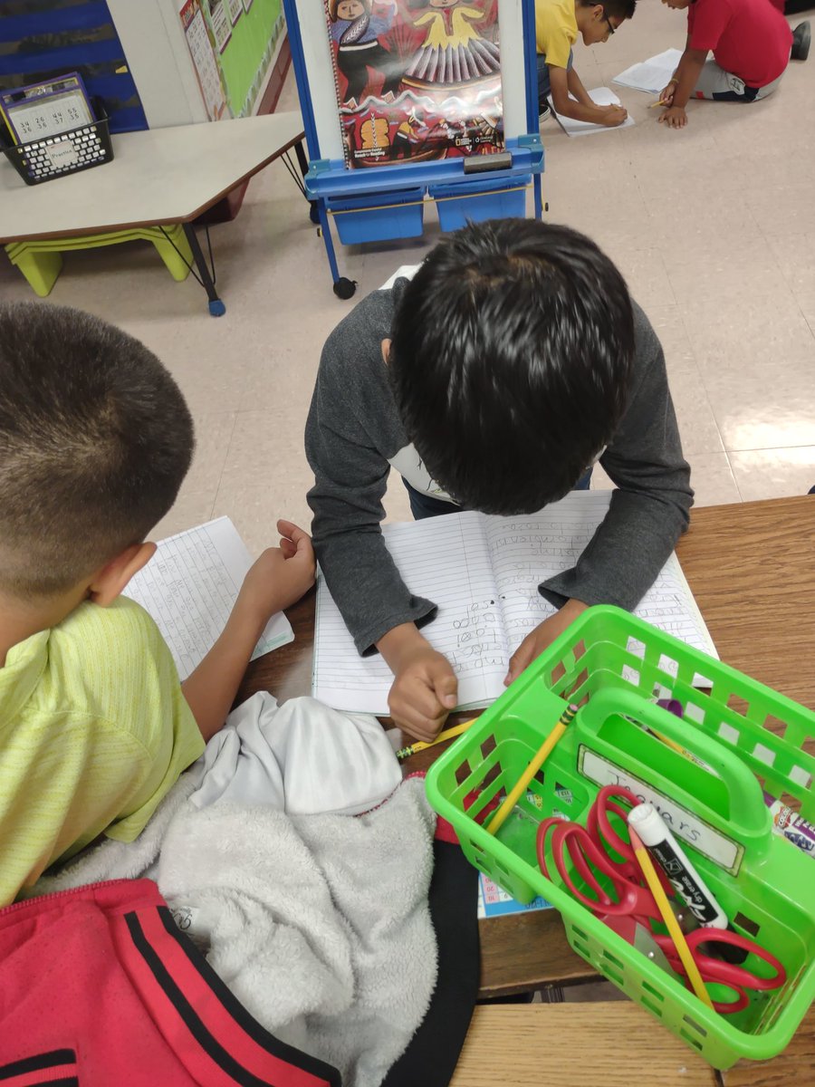 This week we're writing about what they want to dress up as for the character parade next week. Today, they are peer editing and giving each other feedback on how to improve their work. #NavProud #LoveMyLISD