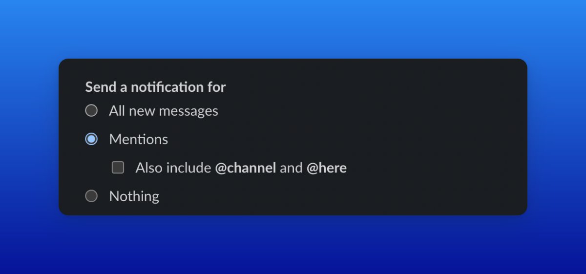 nickjanesdotcom's tweet image. @SlackHQ can you please make the default notifications for channels match the per channel options? 

Per channel you can exclude the here and channel mentions but by default not an option.

What are your slack best practices?

#operations #opsdesign #opsdev #opsdeploy