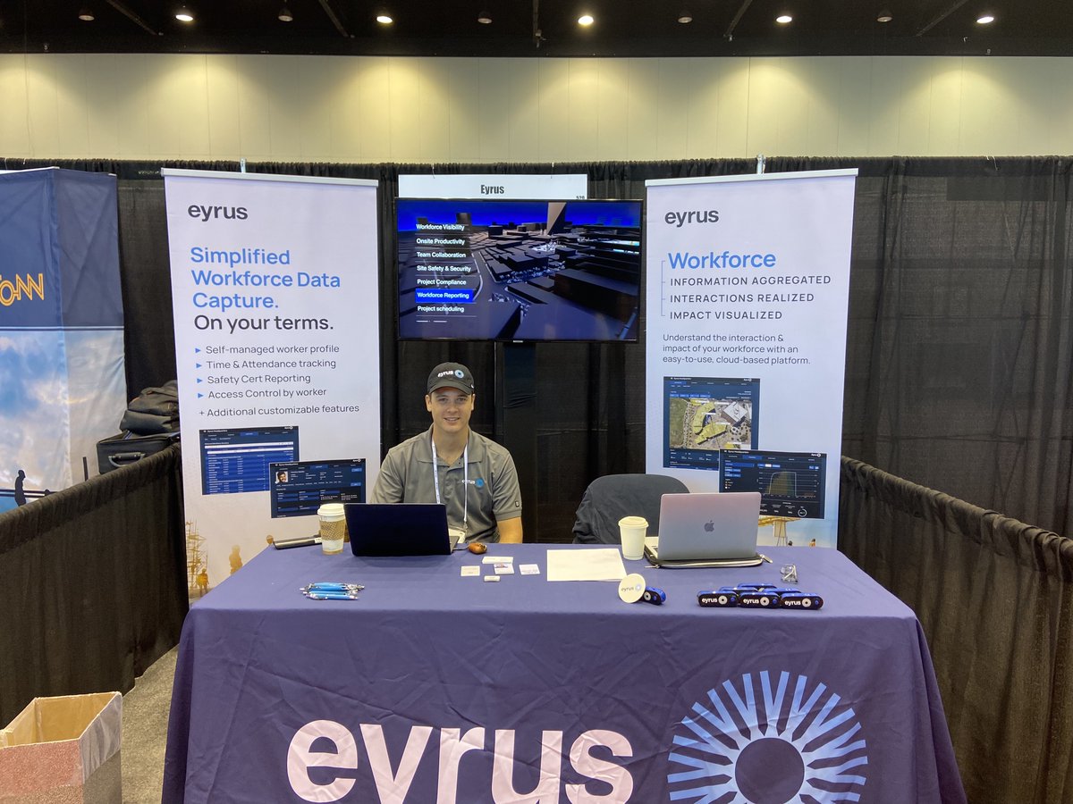 EyrusTeam's tweet photo. The @EyrusTeam is here! Stop by Booth #520 at @chicago_build to connect with the team on how Eyrus can provide an "objective truth" for your construction workforce. From saving money, to understanding worksite trends, have Eyrus provide another set of eyes to assist you onsite https://t.co/VCq78U7KsA