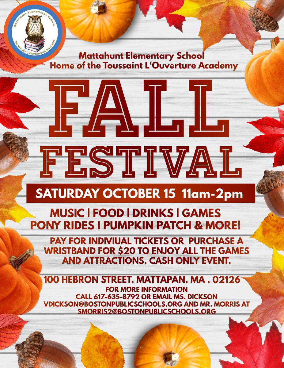 Fall Festival this Saturday October 15th from 11am - 2pm