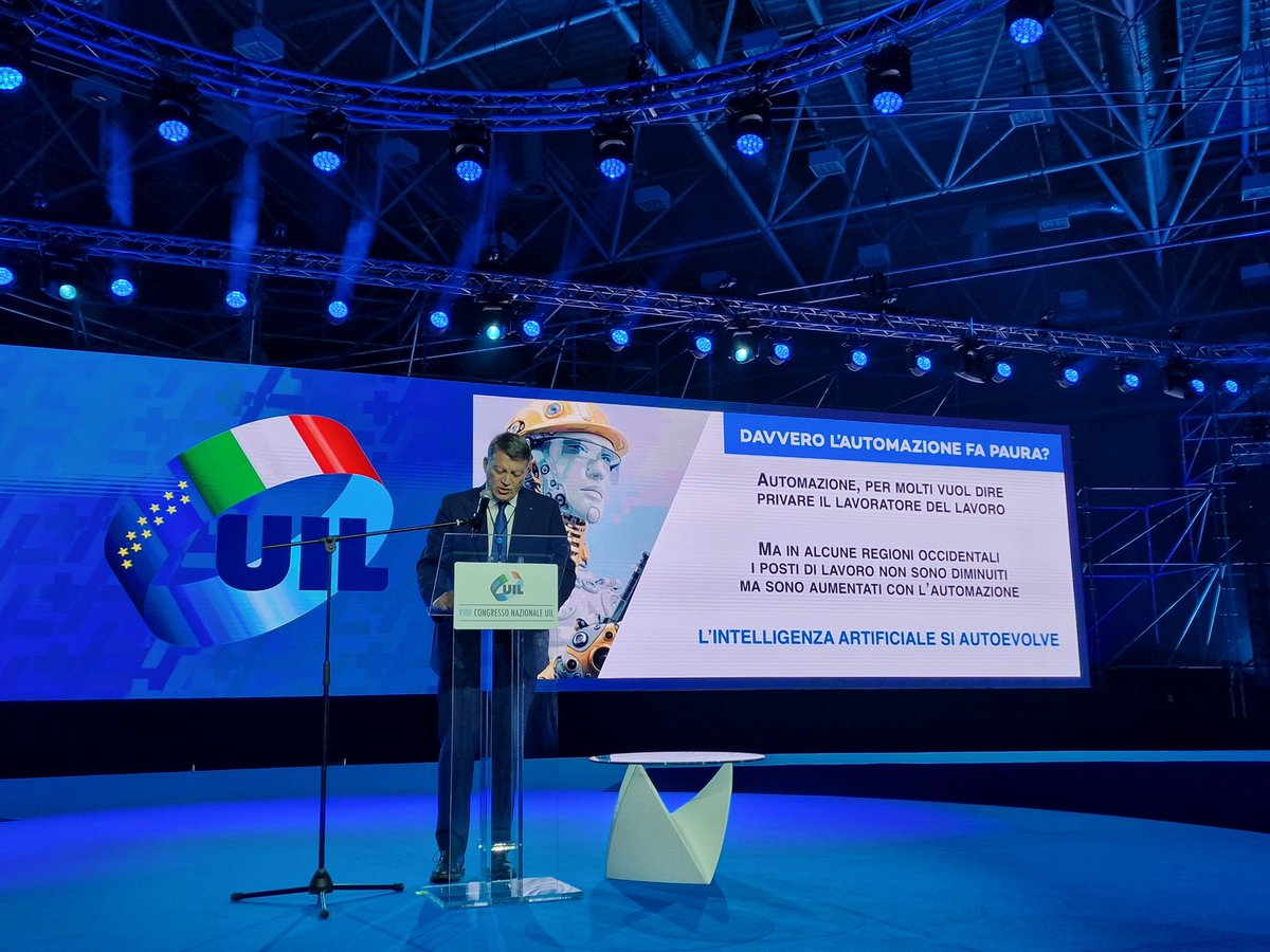 UILofficial's tweet image. #Bombardieri: Davvero l’automazione fa paura? Ci sono teorie e ci sono i fatti. Quest’ultimi ci dicono che dove l’automazione ha preso piede i posti di lavoro sono aumentati, non diminuiti.
@PpBombardieri #piùdirittimenodisuguaglianze