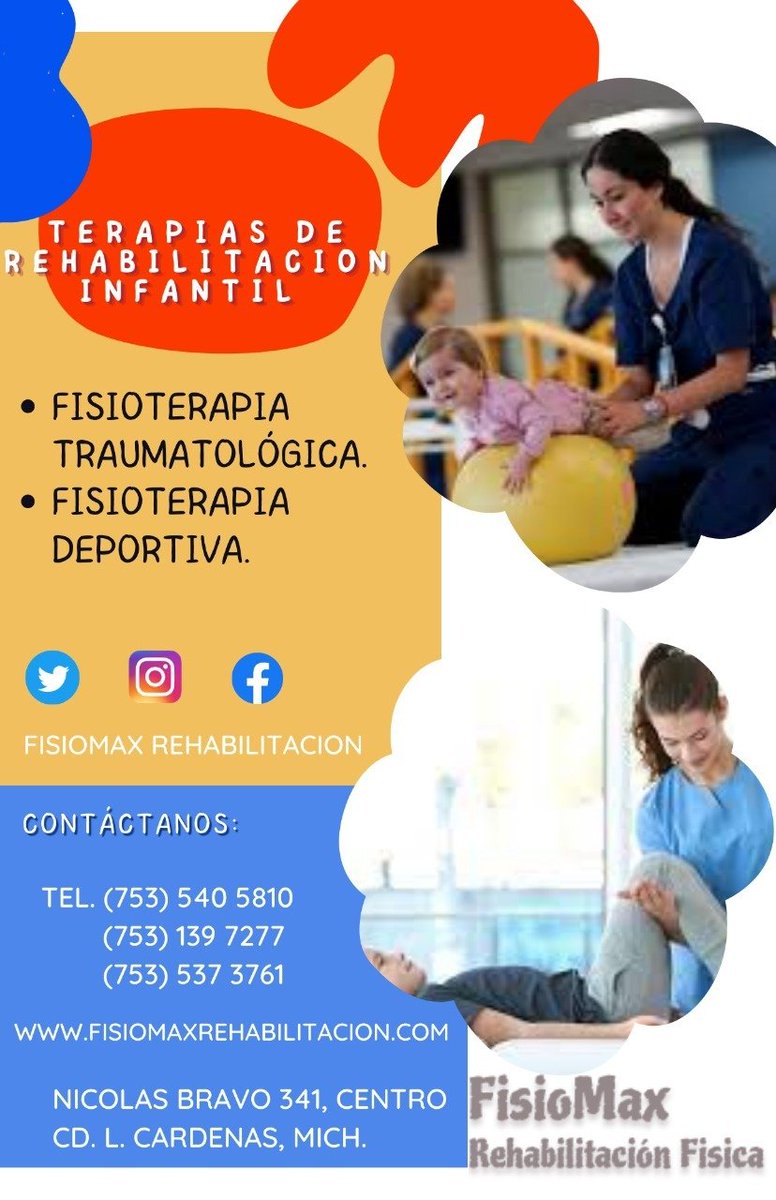 FisiomaxR's tweet photo. TERAPIAS DE REHABILITACION INFANTIL
#salud #bienestar #ejercitar
@FisiomaxR
@CrecePsicologo
https://t.co/L5GNrzyoja https://t.co/MYHp5AUukj
