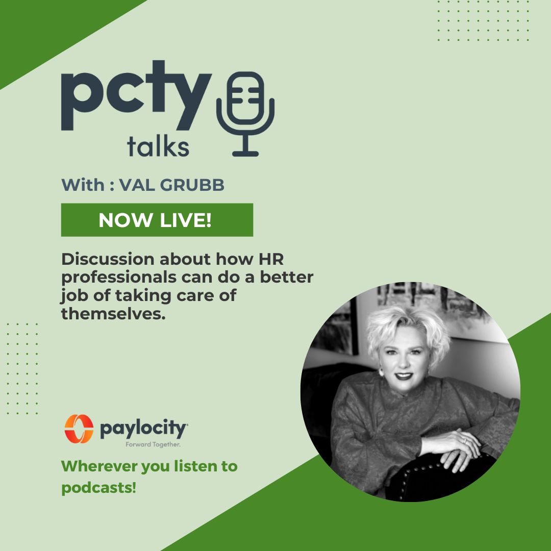 NOW LIVE! 🎉 

I am so honored to have been a guest on the @Paylocity podcast! Sheri and I discussed how HR professionals can do a better job of taking care of themselves.

Listen here 👉 apple.co/3yzebmR

#pcty #pctytalks