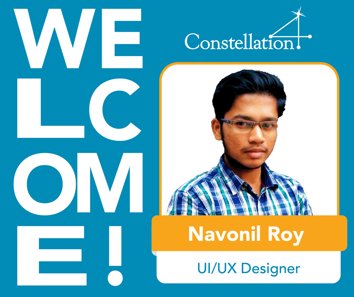 constell4health's tweet photo. WELCOME Navonil Roy who recently joined the Constellation4 Health team! 🥳
#Constellation4 #welcome #uiuxdesigner #uxui #data #career https://t.co/QL9qAqm7bN