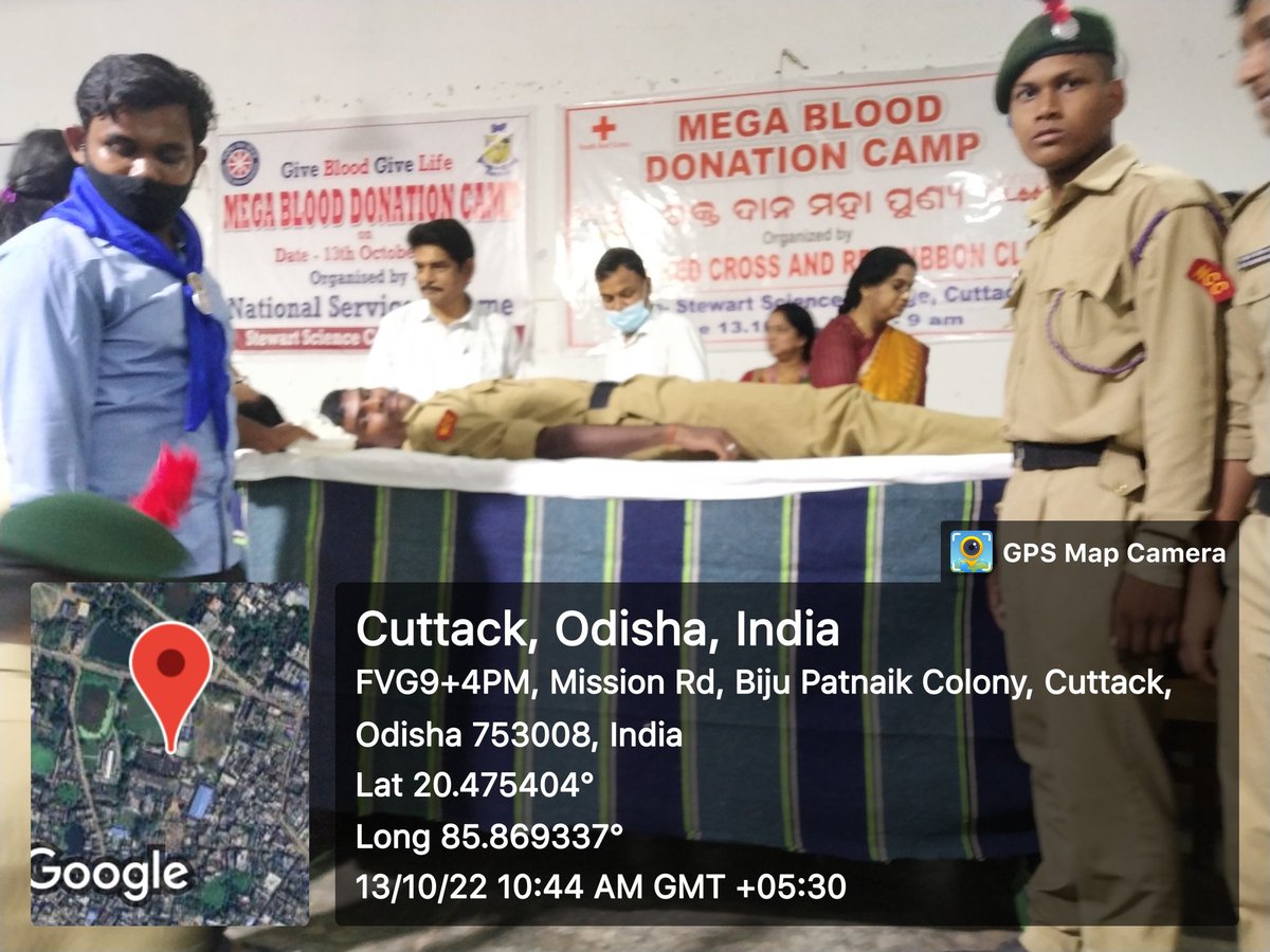 subhranshu165's tweet photo. A mega blood donation camp was organised by #STEWARTSCIENCECOLLEGE with the help of NCC, NSS and YRC volunteers. A total of 89 units blood was donated by the people,students and volunteers.
#Donatebloodsavelife.
@OneODArtyBtyNCC
@kalinga_sagar
@utkalpride
@HQ_DG_NCC..... https://t.co/cSqjDMjL6I