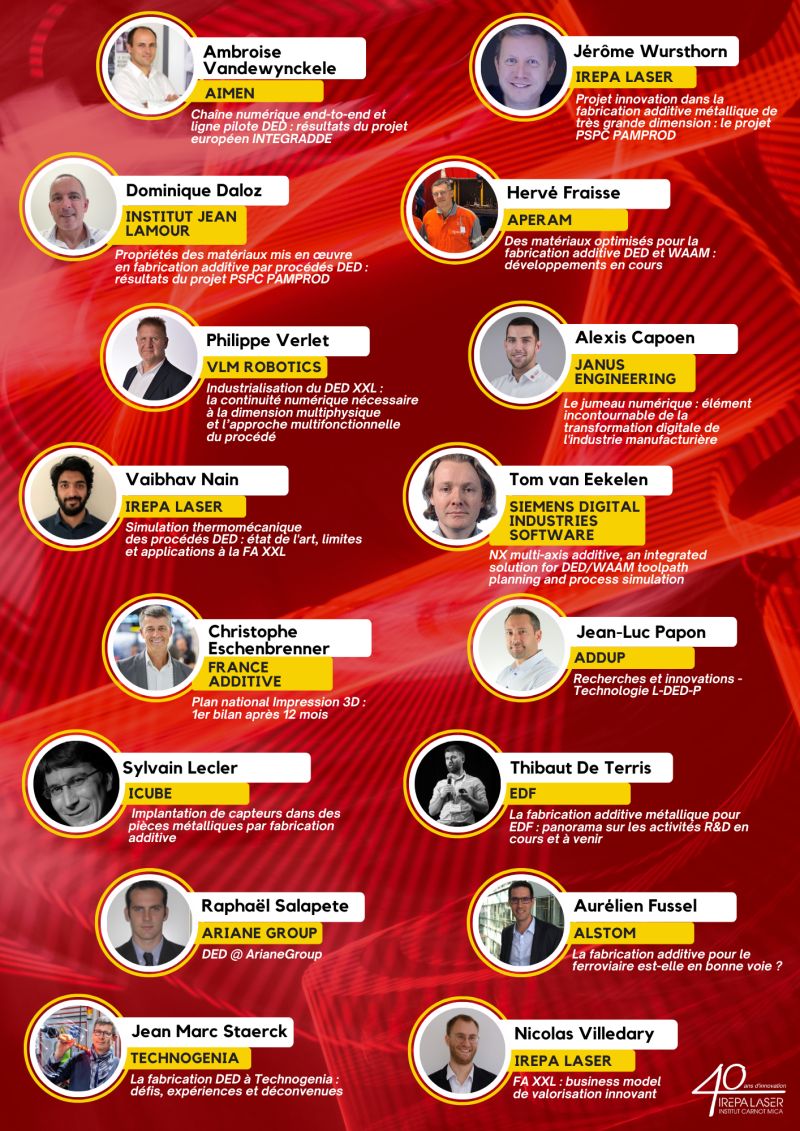 Integradde Project (@integradde) on Twitter photo 💡<a href="/IREPALASER/">IREPA LASER</a> celebrates 40 years of innovation and <a href="/Integradde/">Integradde Project</a> Project will be there!
This celebration will include additive manufacturing conferences on 17-18 October in Strasbourg.
👉 Programme and free inscription: bit.ly/3enR8Vn
<a href="/aimenct/">AIMEN Centro Tecnológico</a> 💡<a href="/IREPALASER/">IREPA LASER</a> celebrates 40 years of innovation and <a href="/Integradde/">Integradde Project</a> Project will be there!
This celebration will include additive manufacturing conferences on 17-18 October in Strasbourg.
👉 Programme and free inscription: bit.ly/3enR8Vn
<a href="/aimenct/">AIMEN Centro Tecnológico</a>