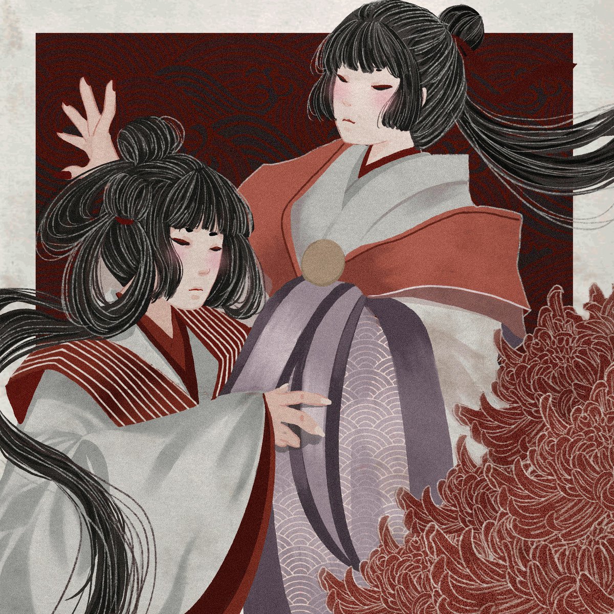 _shiroguri's tweet photo. The Twin Shrine Maiden https://t.co/PO3gAUyTlg