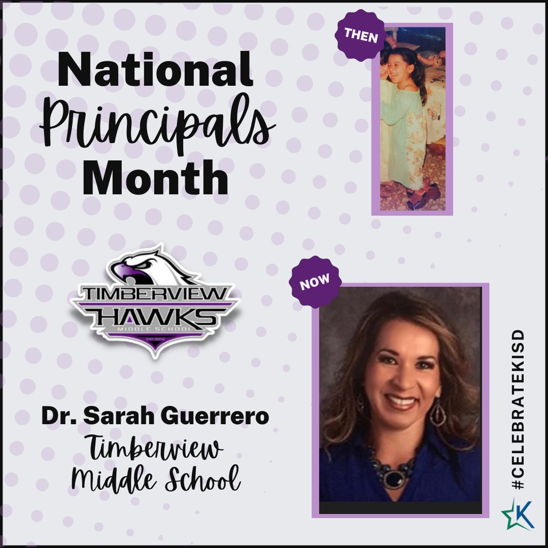 Dr. Sarah Guerrero, principal at @TimberviewMS, wanted to be a lawyer when she grew up. As a principal, she finds great fulfillment in working with students and teachers. #CelebrateKISD #ThankAPrincipal