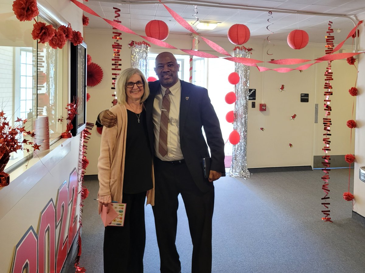 Just couldnt resist a pic of Dr. Stipp and Dr. Stephens surrounded by the <a href="/illinoisstateu/">Illinois State</a> School of Social Work #redbirdhomecoming glittery hallway. Especially when Dr. Stephens took the trouble to suit up! #illinoisstateu