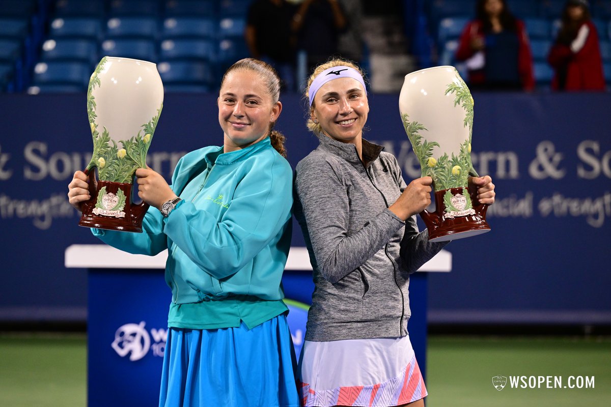 2022 #CincyTennis Champions ➡️ @WTAFinals! Congrats Jelena & Lyudmyla! 👏