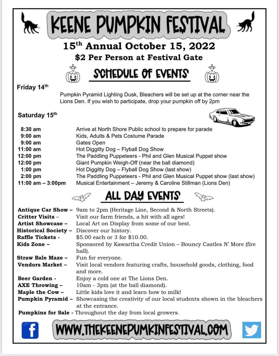 wendy3689's tweet photo. @Keene_Pumpkin Festival makes its return this weekend! Come and visit our little village! 🍁🎃 https://t.co/dUvCqXhHzp