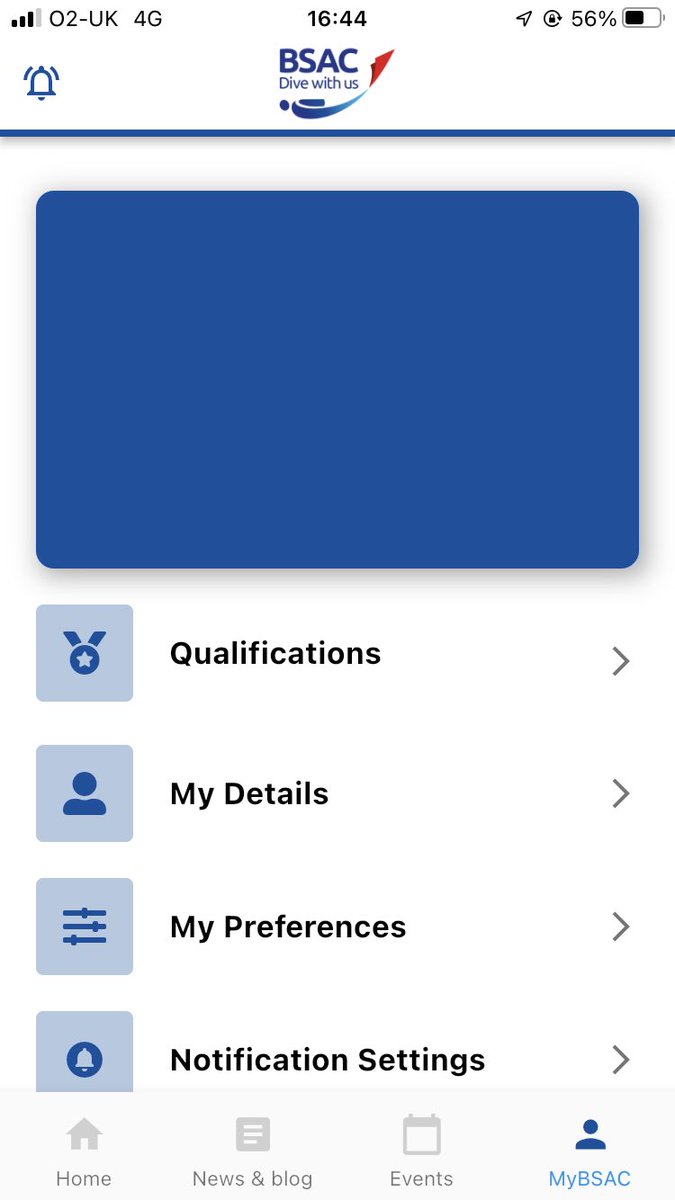 TomPetersSpot's tweet photo. @BSACdivers is the app broken for IOS? I’ve tried logging out and back in again but it still only shows me this… if I try to expand any of the qualifications etc it is just blank! https://t.co/310o6cAz9c