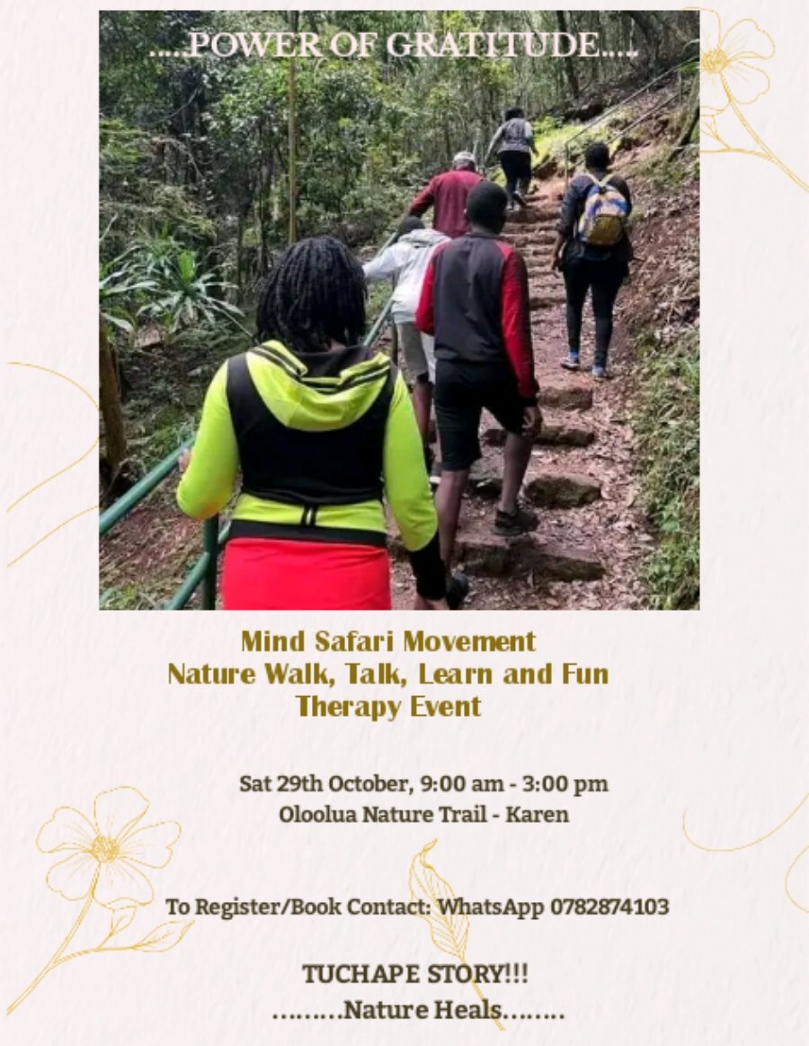 Regular visits to woodlands/forest can reduce depression and anxiety.#mindsafari #forestbathing #naturelovers #NatureHeals #mentalhealth #Wellness #Wellbeing <a href="/CBMKenya/">CBM Kenya</a> <a href="/CocaCola/">Coca-Cola</a> <a href="/oloolua/">oloolua trail</a> <a href="/KiengeiMuthee/">BISHOP BEN JCM CHURCH</a> <a href="/Amref_Kenya/">Amref Health Africa in Kenya</a> <a href="/AngazaKilifi/">ANGAZA Youth Initiative</a>