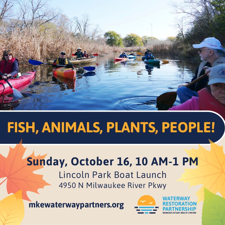 Like learning by doing? Come check out plans to improve our waterways for fish, wildlife, and people at this family-friendly event on Sunday! Find out more: mkewaterwaypartners.org/oct22-habitat.