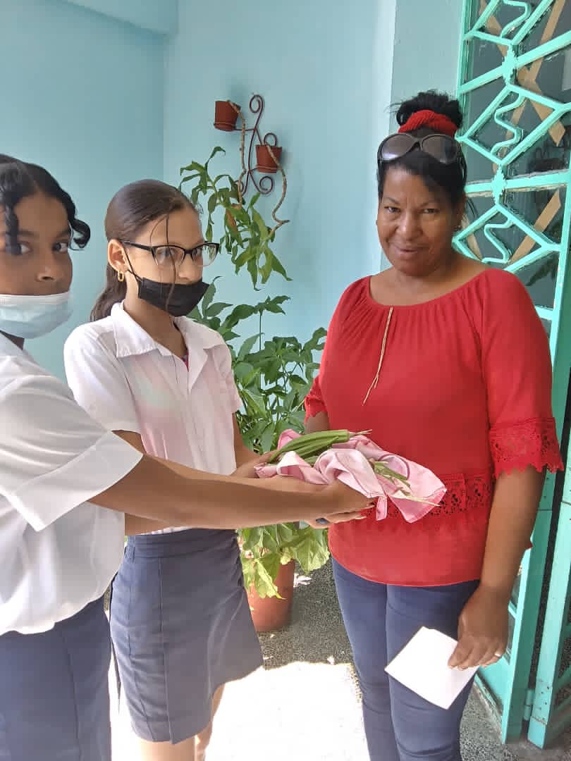 Los estudiantes de la S/B Rafael Carini contribuyendo con la soberanía alimentaria al Círculo Infantil Lu Xun. 
Hoy entregamos los primeros quimbombó de nuestra cosecha para los niños del hogar.<a href="/LeyanisOlivar16/">Leyanis Olivares Darroman</a> @DMArroyoNaranjo <a href="/DpeLaHabana/">Dirección General de Educación La Habana</a>