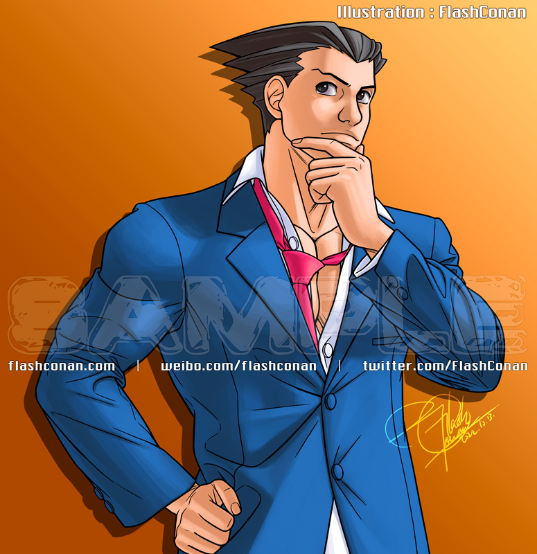 ResidentEvil_Q's tweet photo. #糸锯どら焼き Website of this series: https://t.co/lGYzEw3yes 😊#AceAttorney #逆転裁判 #成歩堂龍一 #PhoenixWright #muscle #bara #筋肉 https://t.co/CSWr2thikK