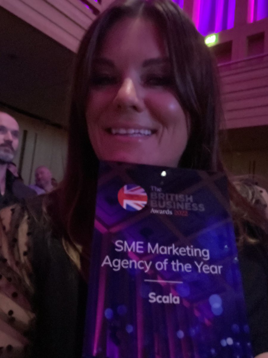 We only went and won it! @Carly_Scala 
Thank you #BritishBusinessAwards #BBAs2022 @smallbusinessuk