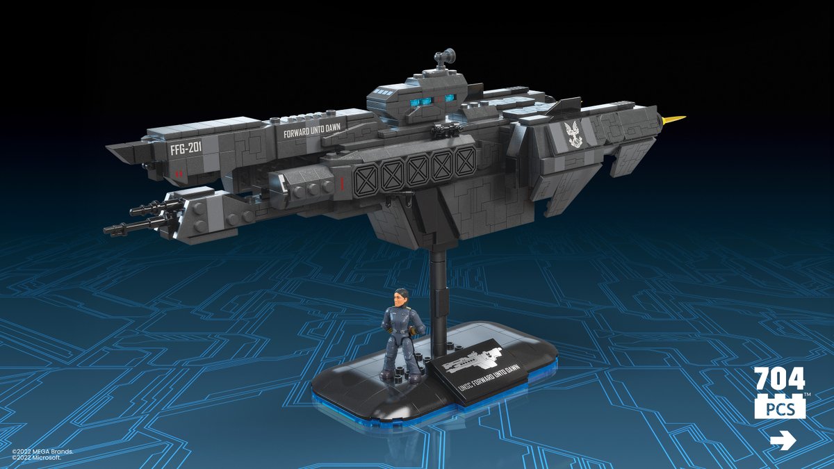 The <a href="/MegaConstrux/">Mega Construx</a> UNSC Forward Unto Dawn is officially rated for atmosphere!

Build this highly detailed collectible set of Halo's iconic frigate, complete with a display stand and a poseable Miranda Keyes - available exclusively at <a href="/Target/">Target</a>.

aka.ms/HaloForwardUnt…