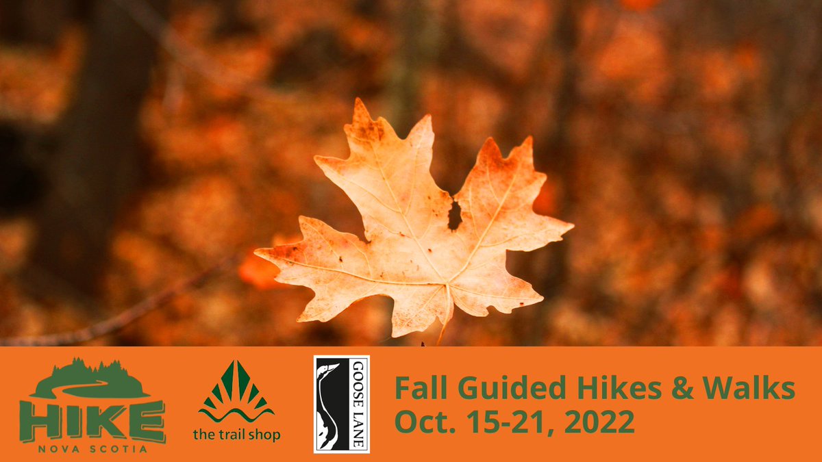 HikeNS's tweet photo. Oct. 15-21 Fall Guided Hikes & Walks | https://t.co/XxVIVp2nb4 #HikeNS #FallGuidesHikesWalks #NSWalks #FallInNS https://t.co/WUagH4oqeo