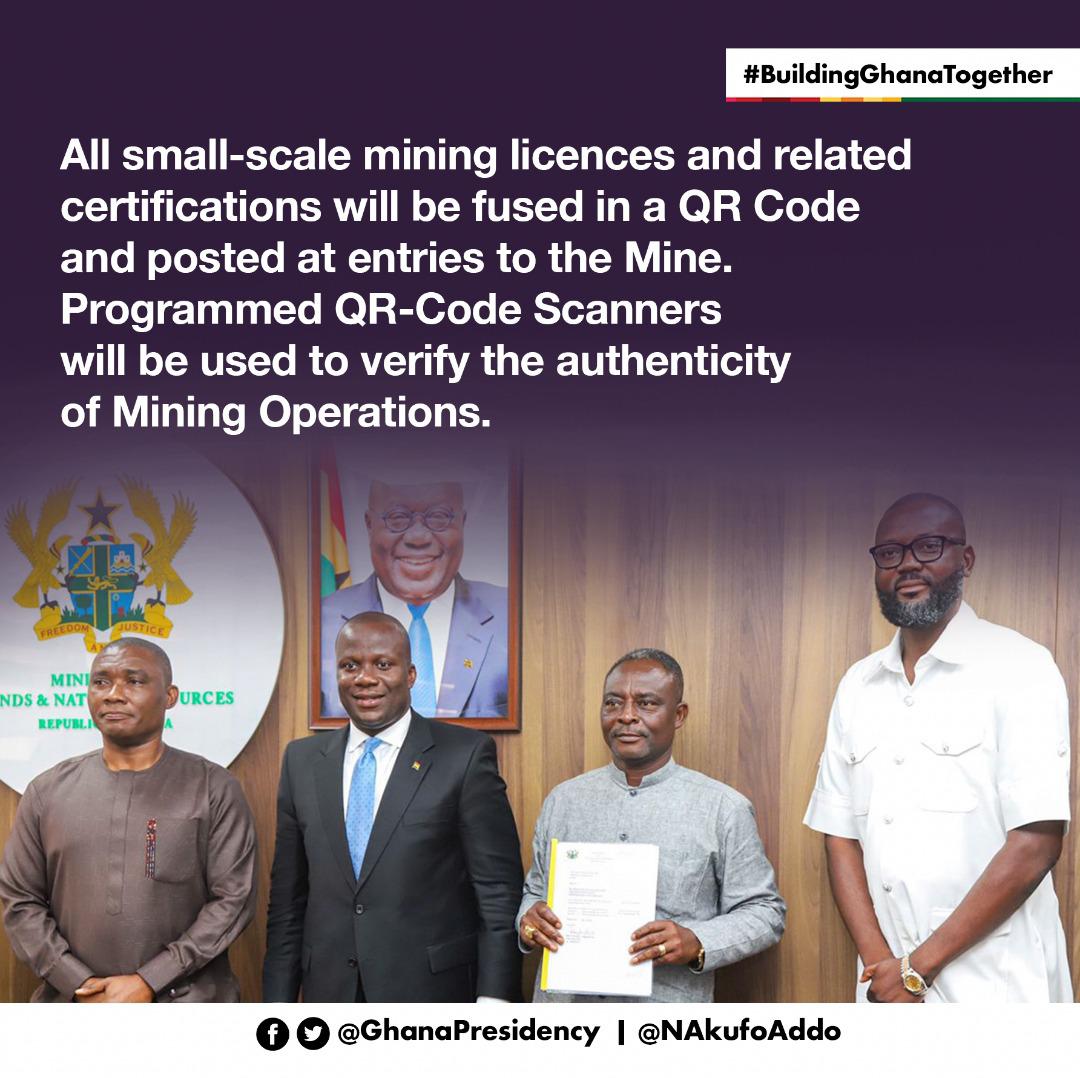Government will use digitisation to verify the authenticity of Small Scale Mining Operations.
#FightAgainstGalamseyMenace 
#StopGalamseyNow