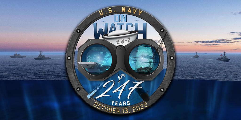 On watch, 24/7. 247 years. To all Sailors past, present, and future, your enduring ability to remain fully ready to respond to and deter emergent threats keeps America safe. #HappyBirthday, U.S. Navy!