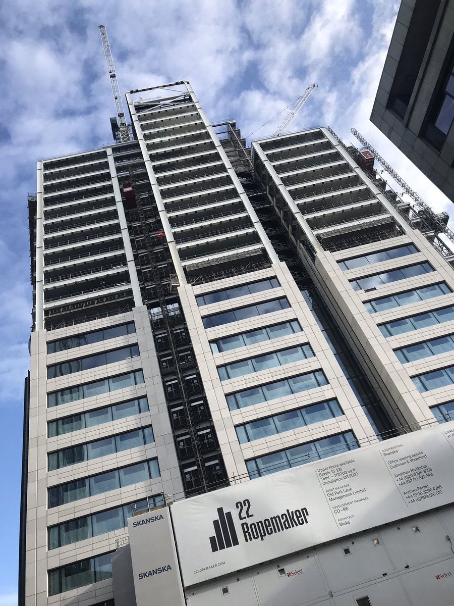 TheStephenShard's tweet photo. 22 Ropemaker Construction 🏗🏙 12th October 2022 #London #CityOfLondon #Ropemaker #22Ropemaker #LondonConstruction #Construction #LondonPhotography https://t.co/CobzlfpEVI
